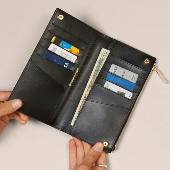 Dagne Dover Slim Wallet - Onyx (Black) - EUC - Picture 1 of 4